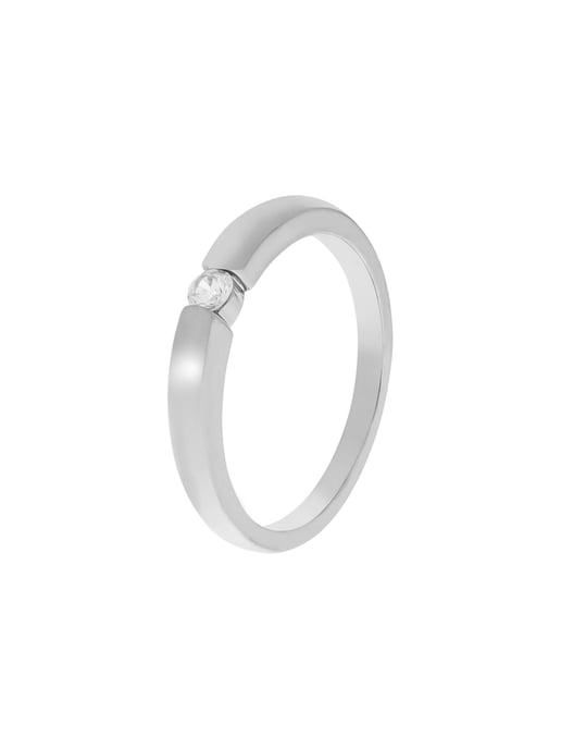 Zeeme Silber Ring Silver 925 rhodium-plated with white zirconia - Image 1