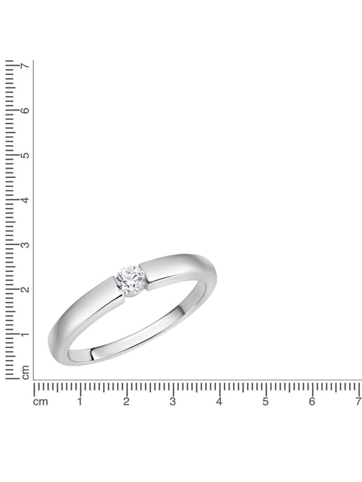 Zeeme Silber Ring Silver 925 rhodium-plated with white zirconia - Image 3