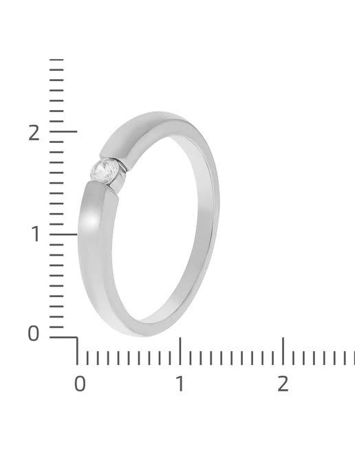 Zeeme Silber Ring Silver 925 rhodium-plated with white zirconia - Image 5