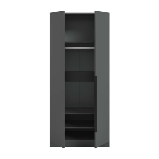 Furnilux Moderne 2-deurs kledingkast ruimtebesparend tijdloos design handige - Image 2