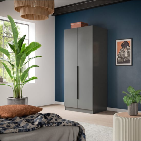 Furnilux Moderne 2-deurs kledingkast ruimtebesparend tijdloos design handige - Image 4