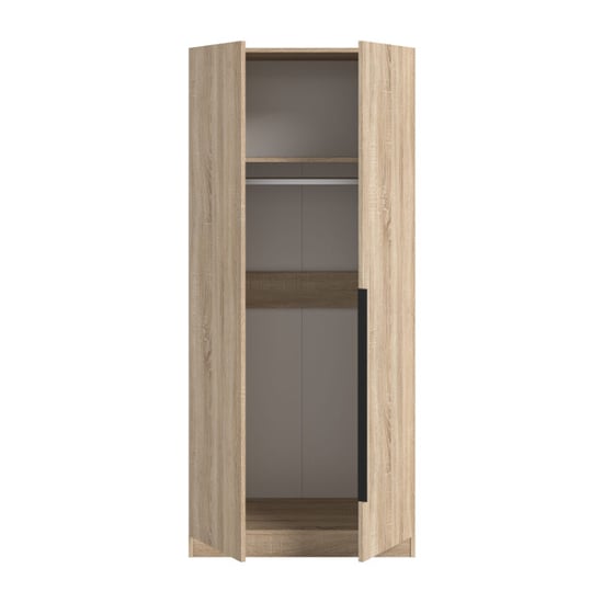 Furnilux Tweedeurs kledingkast compacte opbergoplossing met spiegeldeur moderne - Image 2