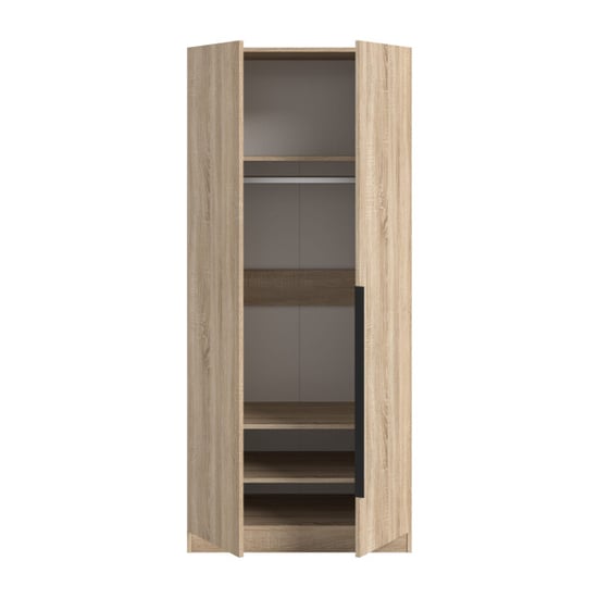 Furnilux Tweedeurs kledingkast compacte opbergoplossing met spiegeldeur moderne - Image 4