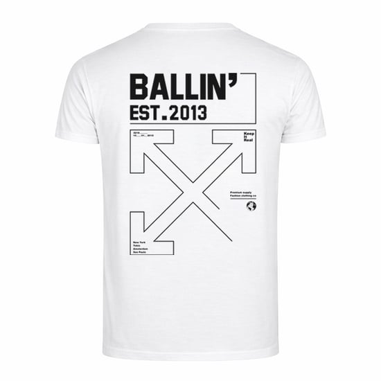 Ballin Est. 2013 Tee SS Backprint Cross Shirt Wit - Image 2