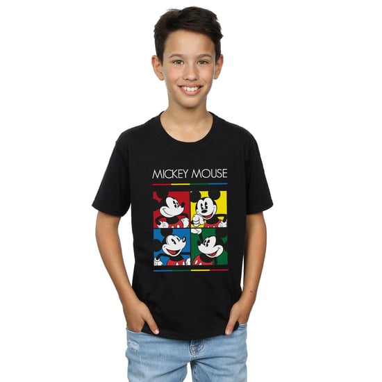 Disney Jongens Mickey Mouse Vierkant Gekleurd T-shirt (Zwart) - Image 3