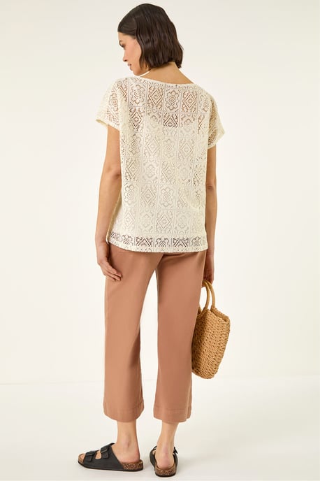 Lace Overlay Top - Image 3