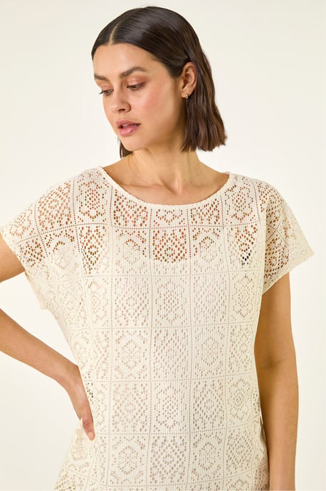 Lace Overlay Top - Image 4