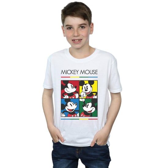Disney Jongens Mickey Mouse Vierkant Gekleurd T-shirt (Wit) - Image 2