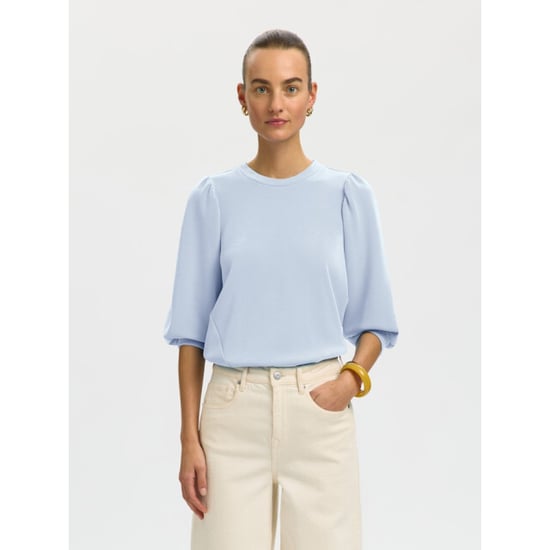 Selected Femme slwtenny 3/4 sweat top noos 16082379 cashmere blue - Image 3