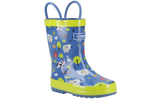 Cotswold Puddle Kids Waterproof Pull On Wellington Boots - Image 2