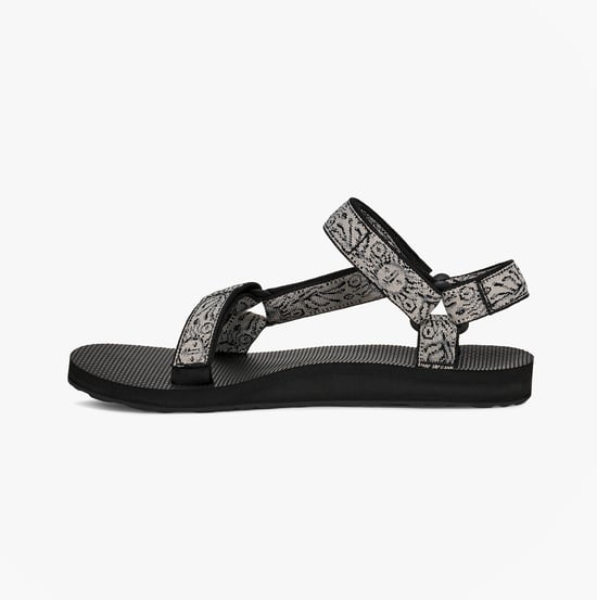 Teva Original Universal Womens Ankle Strap Sandals Windy Summer Black/ White - Image 2