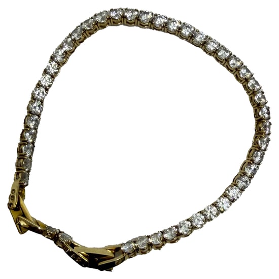 Swarovski Matrix tennisarmband in goudkleurig metaal - Image 1