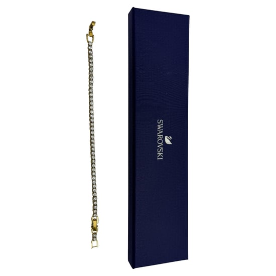 Swarovski Matrix tennisarmband in goudkleurig metaal - Image 3