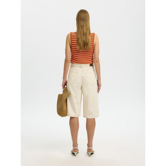 Selected Femme slfmoon sus sl knit top b 16093769 potters clay stripes - Image 2
