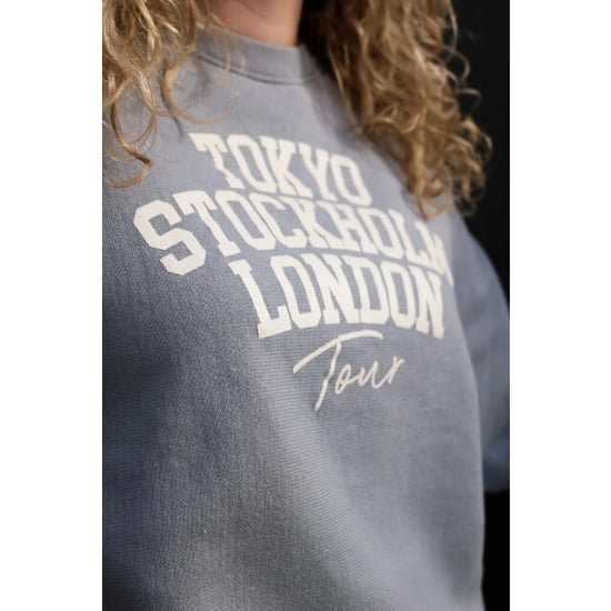 Penn & Ink S26f1827 815-05 penn en ink sweater print monument ecru - Image 5
