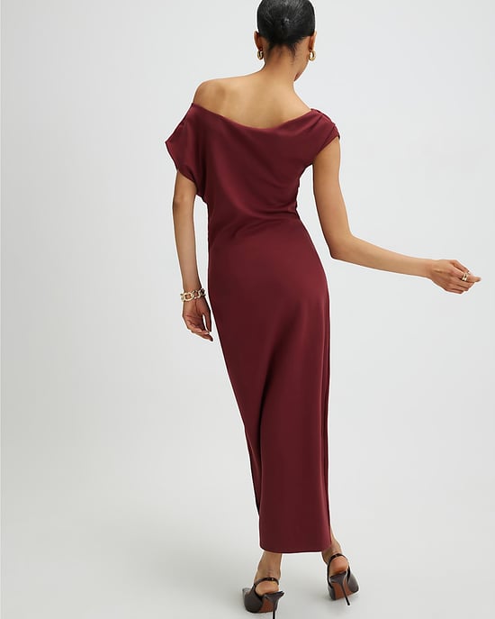 River Island Womens Midi Dress Red Draped - Image 2