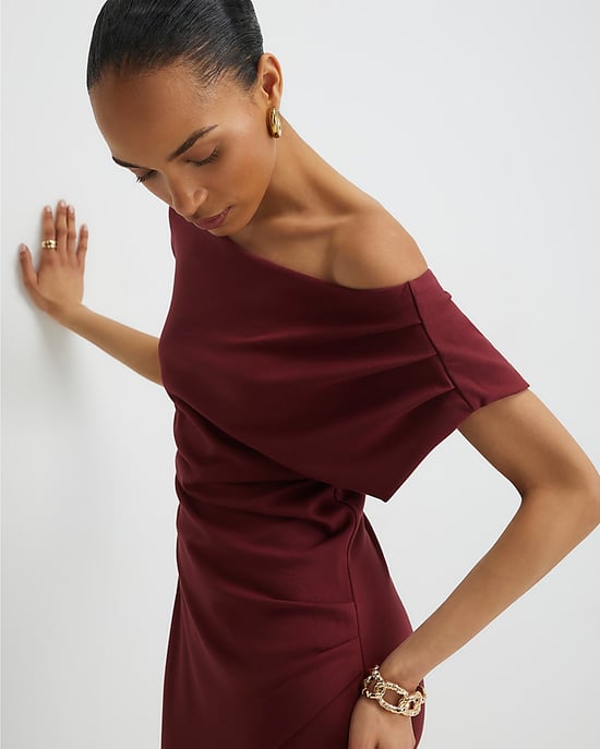 River Island Womens Midi Dress Red Draped - Image 3