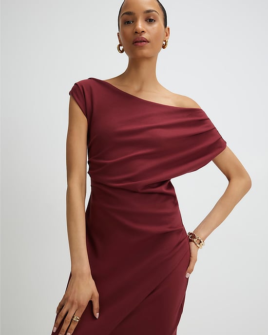 River Island Womens Midi Dress Red Draped - Image 4