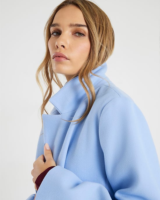 River Island Womens Longline Coat Blue Single Breasted - Image 4