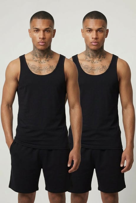 2 Pack Essential Regular Fit Vests - Image 4