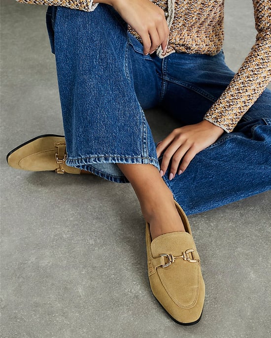 River Island Womens Loafers Beige Suede Snaffle Chain - Image 4