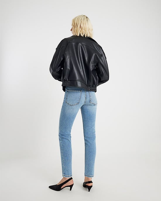 River Island Womens Slim Fit Jeans Blue High Waisted - Image 3