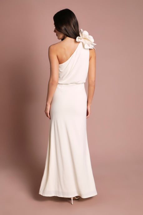 Corsage One Shoulder Jersey Maxi Dress - Image 3