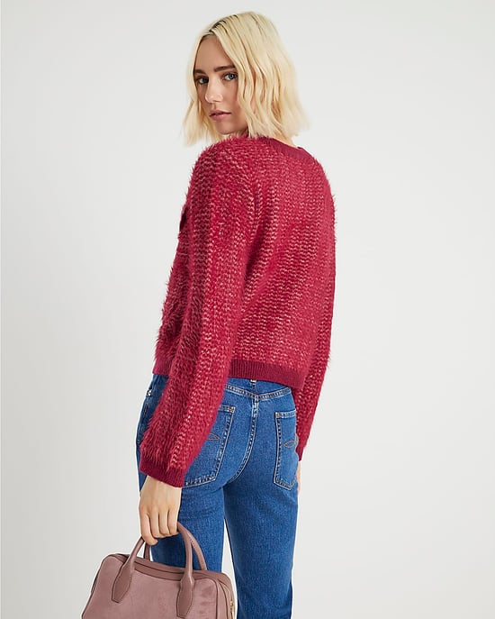 River Island Womens Cardigan Red Boucle - Image 3