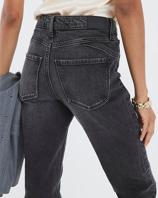 River Island Womens Mom Jeans Black High Rise Sculpt - Image 4