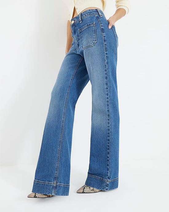 River Island Womens Wide Leg Jeans Blue High Waisted - Image 3