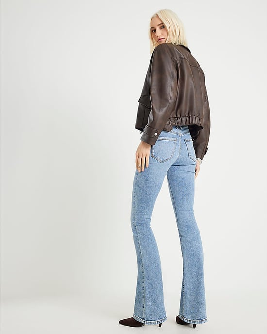 River Island Womens Flared Jeans Blue Mid Rise - Image 3