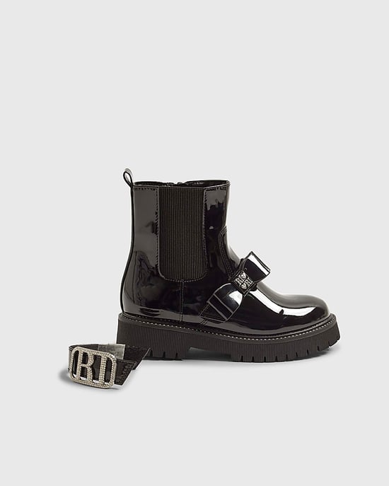 River Island Girls Chelsea Boots Black Changeable Strap - Image 5