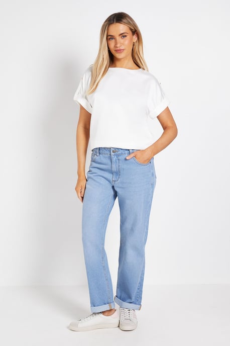 Satin Roll Sleeve Blouse - Image 2