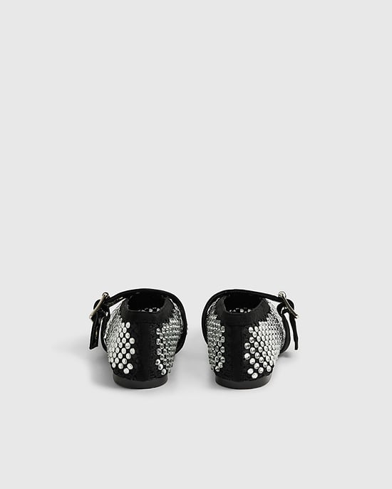 River Island Womens Mary Jane Shoes Black Embellished - Image 3