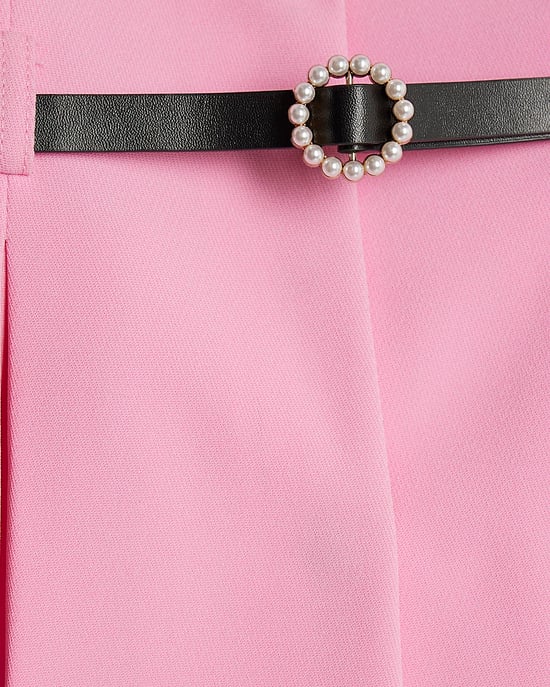 River Island Girls Blazer Pink Belted Collared - Image 2