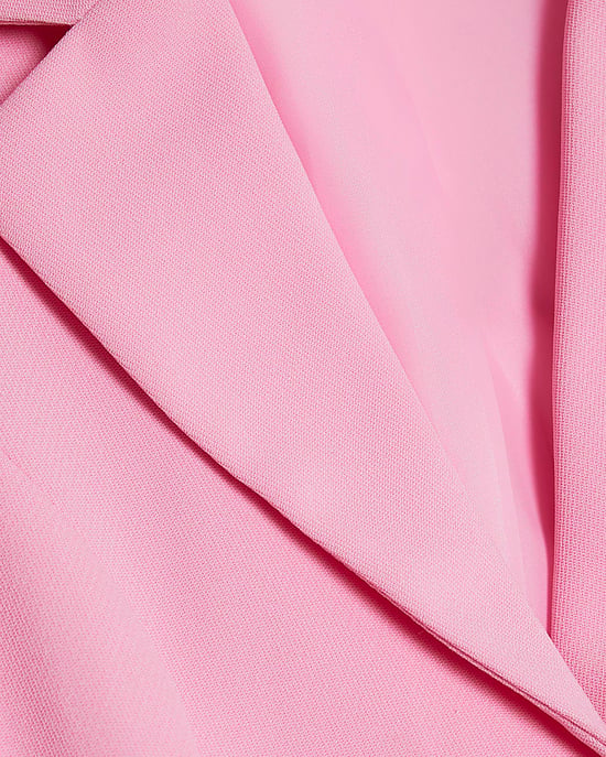 River Island Girls Blazer Pink Belted Collared - Image 3