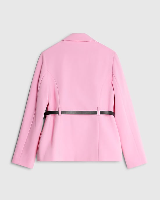 River Island Girls Blazer Pink Belted Collared - Image 4