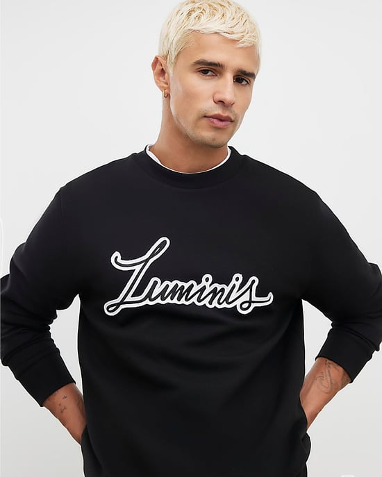 River Island Mens Sweatshirt Black Regular Fit Luminus - Image 4
