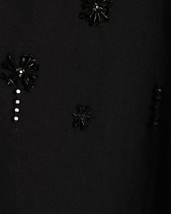 River Island Womens Straight Jeans Petite Black Embellished - Image 4