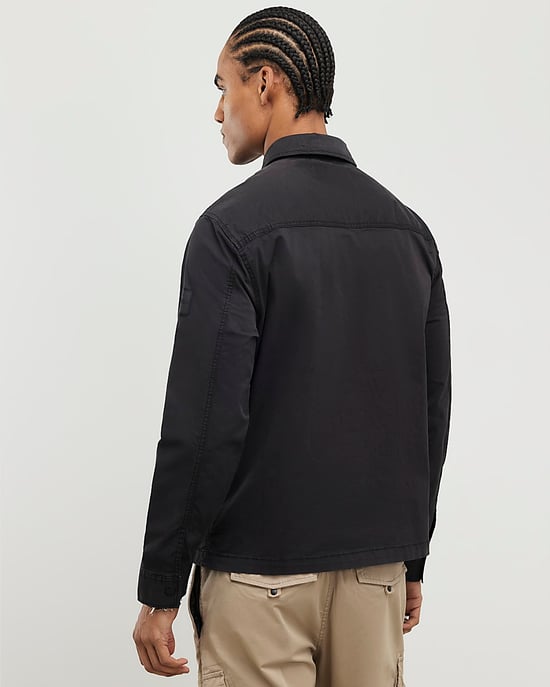 River Island Mens Overshirt Black Regular Fit Zipped - Image 3
