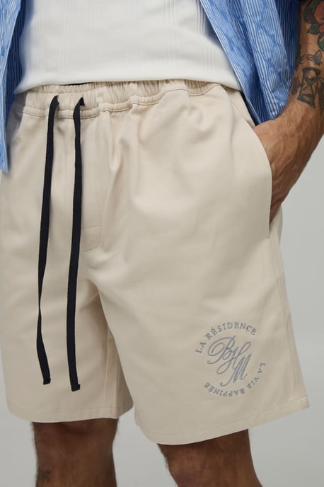 Relaxed Fit Twill Shorts - Image 3