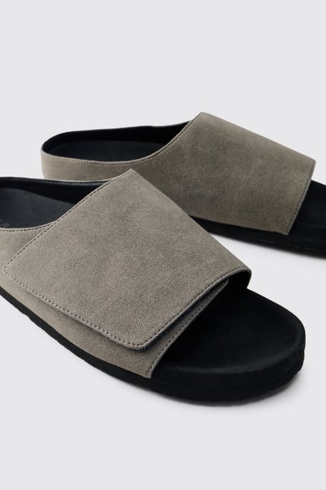 MAN Embossed Faux Suede Strap Slider - Image 3