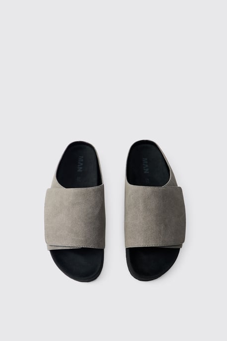MAN Embossed Faux Suede Strap Slider - Image 4
