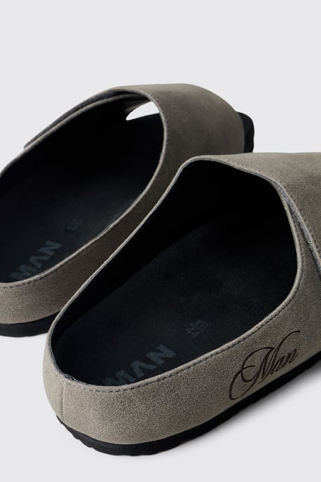 MAN Embossed Faux Suede Strap Slider - Image 5