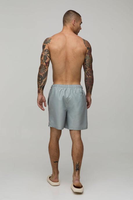 Crotch Embroidered Mid Length Swim Short - Image 2