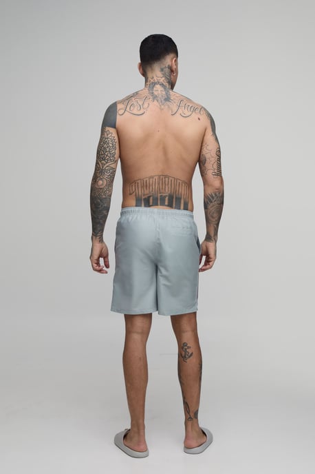 Tall Crotch Embroidered Mid Length Swim Short - Image 2