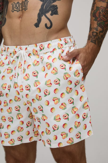 Fruit Printed Mid Length Swim Short - Image 3