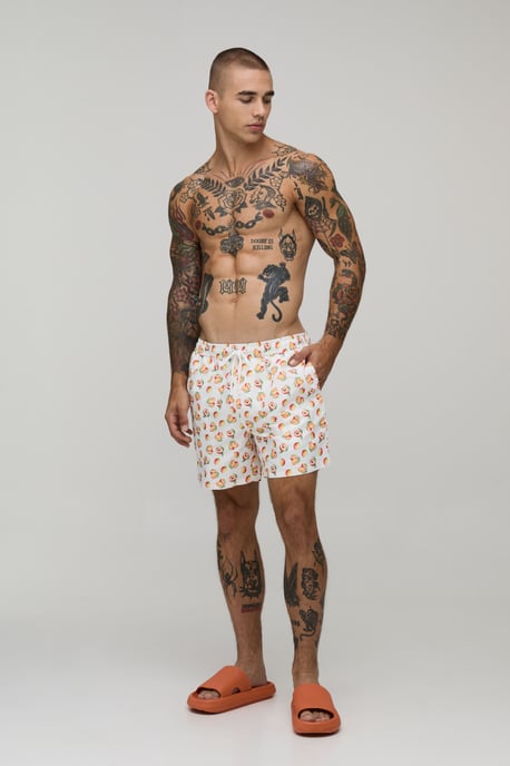 Fruit Printed Mid Length Swim Short - Image 4