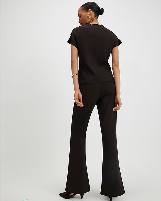 River Island Womens Flared Trousers Brown Fitted - Image 4