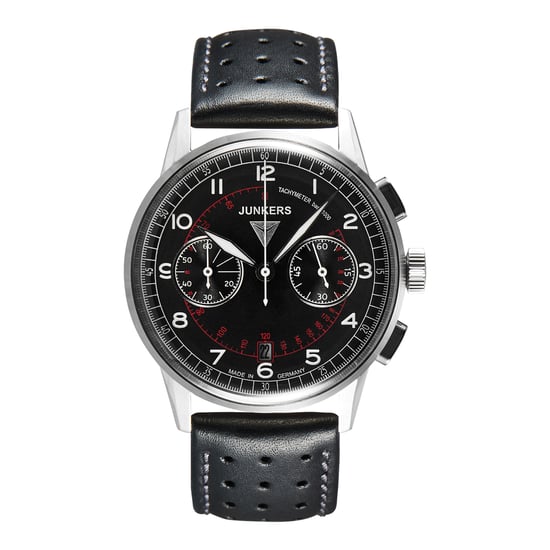 Junkers 6970-2 Men’s Quartz Watch Stainless Steel Case Classic Dial Leather Strap Water Resistant - Image 1